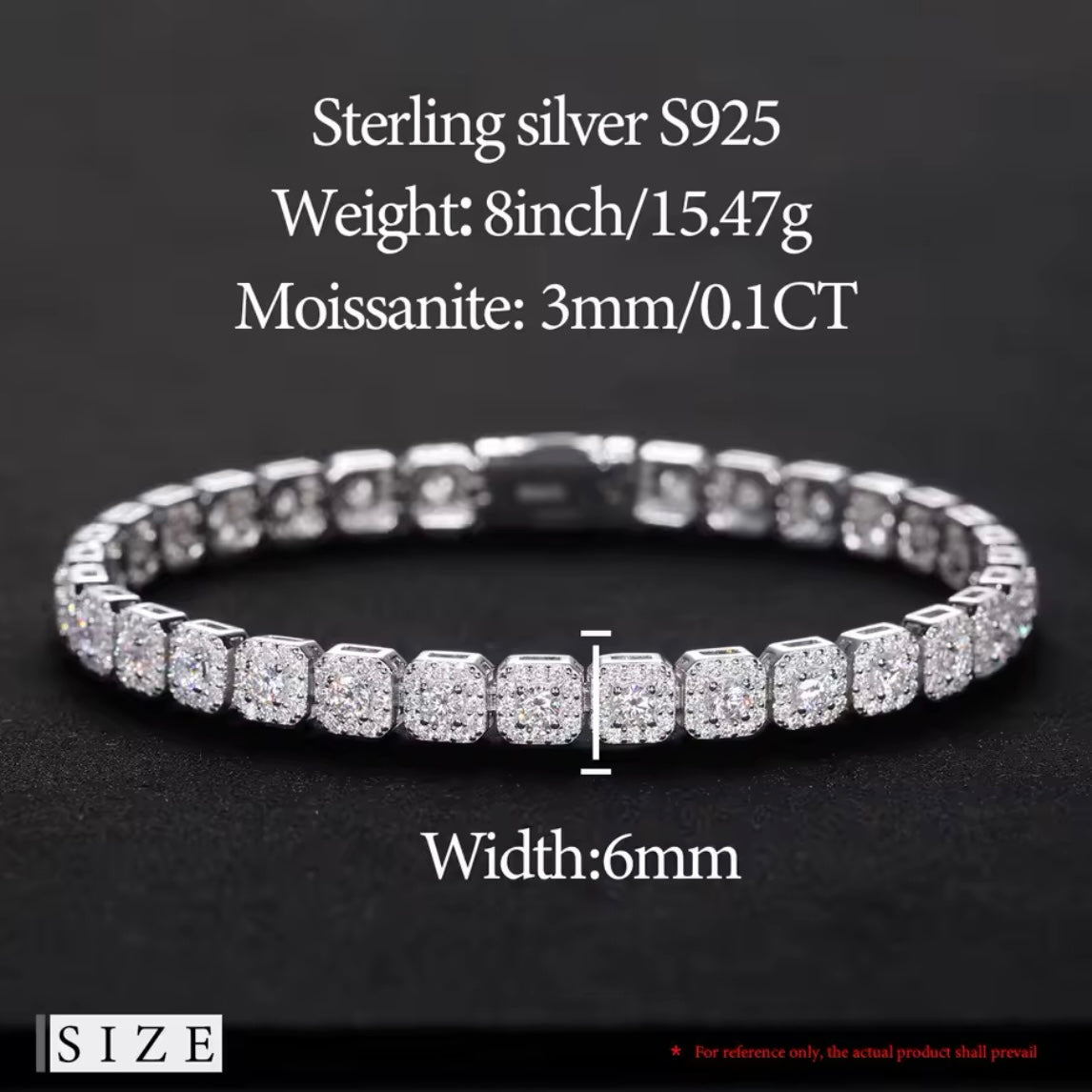 6MM Cluster Tennis Bracelet